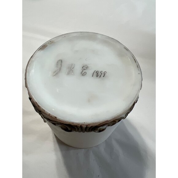 Victorian Antique 1899 Cuffs Vanity Container With Lid - Picture 3 of 8